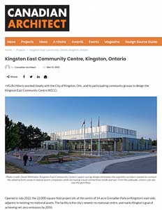 canadian architect press hit kingston east community centre plus vg architects